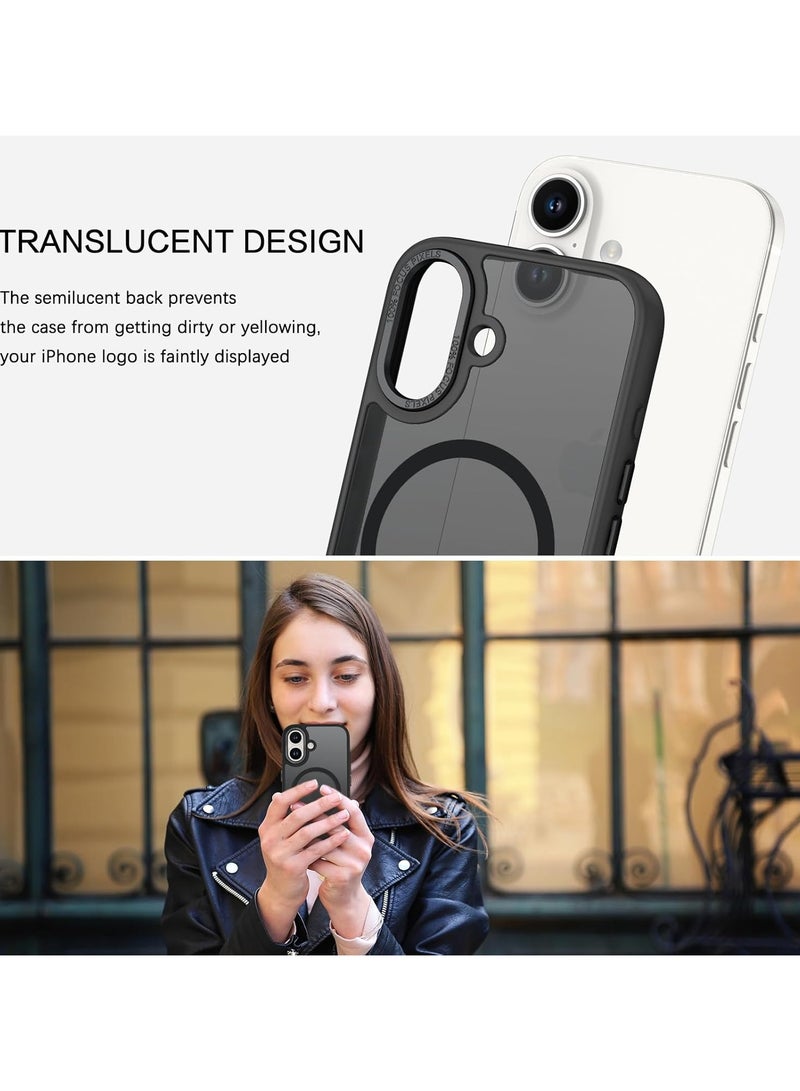 دكينج مغناطيس قوي رقيق جداً حماية كاملة من الصدمة غطاء الهاتف / القضية لـ iPhone 16 أسود - Image 5