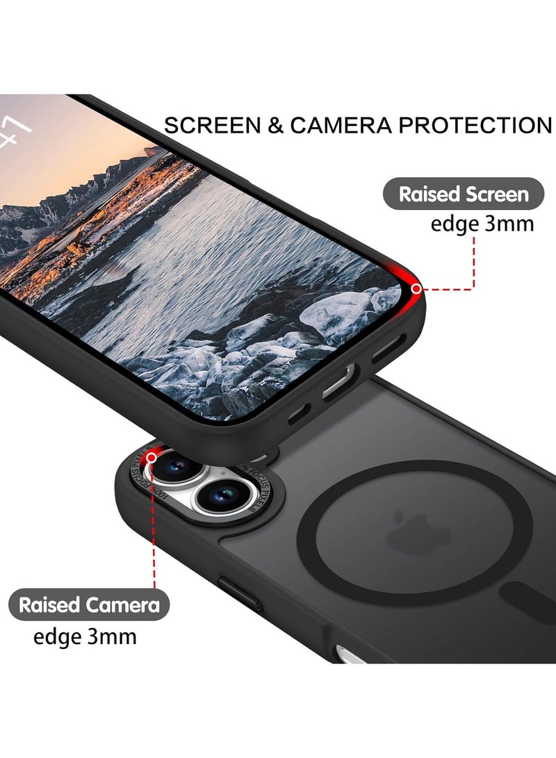 دكينج مغناطيس قوي رقيق جداً حماية كاملة من الصدمة غطاء الهاتف / القضية لـ iPhone 16 أسود - Image 1