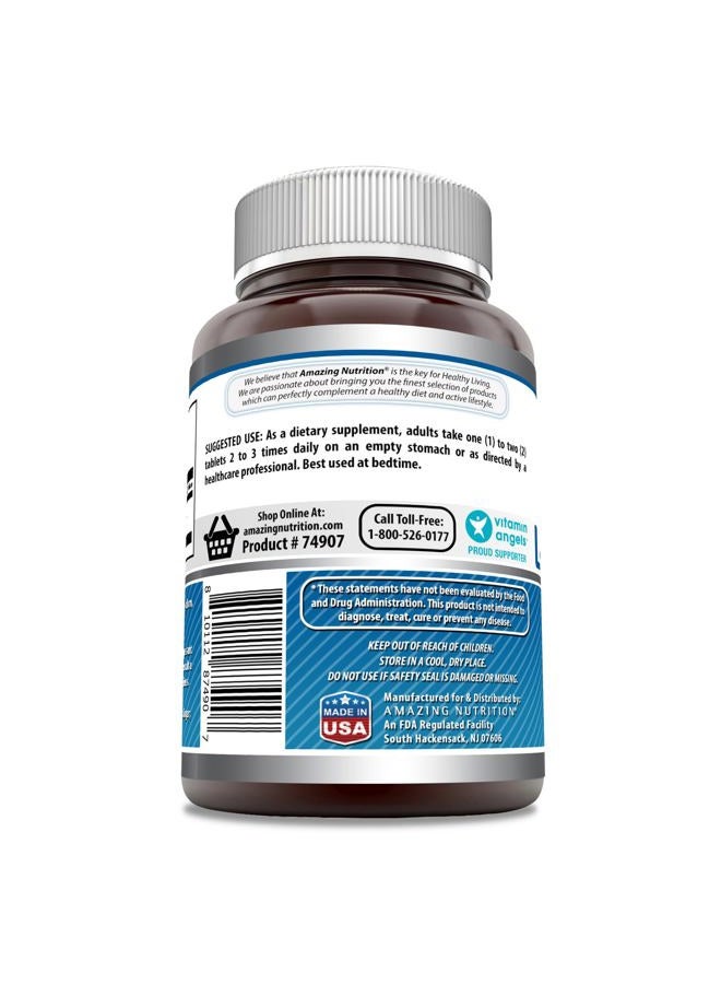 Amazing Nutrition أقراص L-تريبتوفان 1000 ملغ من Amazing Formulas | خالي من الكائنات المعدلة وراثيًا | خالي من الغلوتين | صنع في الولايات المتحدة (240 حبة) - Image 3