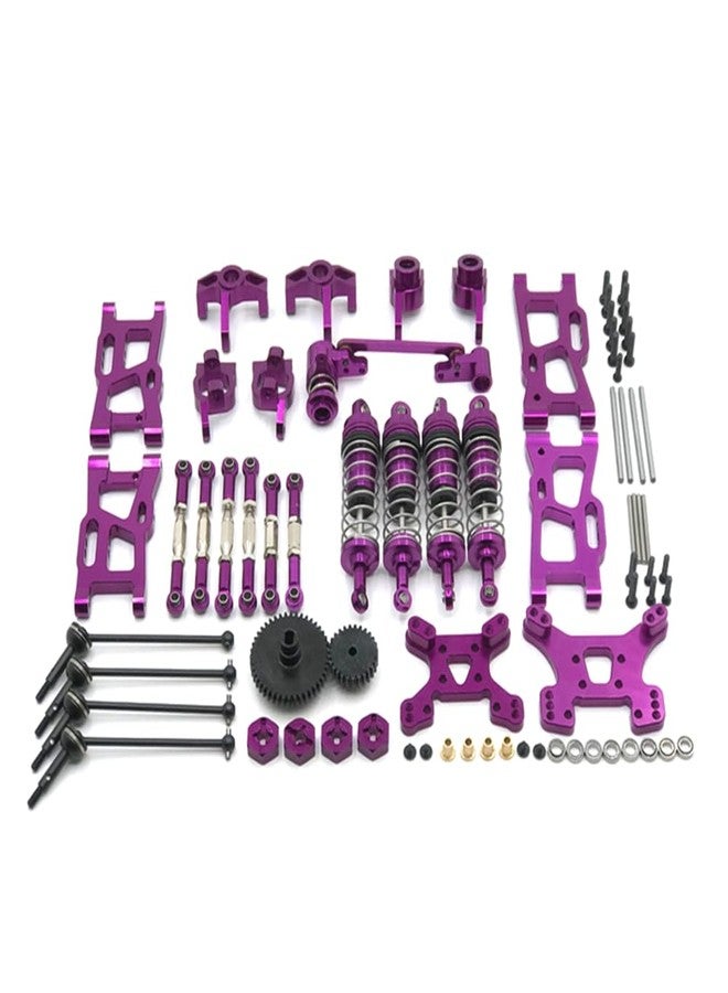 ZDingTech Wltoys 144001 124017 Upgrade Parts kit 13-in-1 Metal Kit,Wltoys 144001 144010 124017 144011 V2 Upgrades Parts,Wltoys 124019 124016 24018 RC Car Parts Upgrades Metal Kit (4-Purple) - Image 2