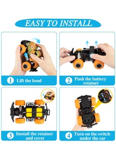 Y&D Dinosaur Remote Control Car Toys Mini RC Race Monster Trucks Toddler Gifts Stunt Toy for Boys Age 3 5 6 4 7  - Image 3