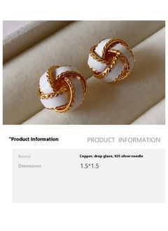 Handmade Enamel Three-dimensional Wrap Twist Earrings - pzsku/ZBFF87CB5852328FA0CCEZ/45/_/1730206238/8e9a997a-50b3-4667-a4b4-e4dd54c99a0b