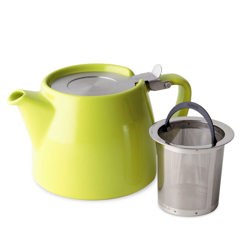 FORLIFE Stump Teapot with SLS Lid and Infuser, 18-Ounce, Lime - Image 2