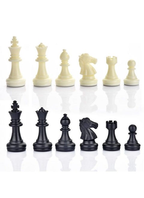Chess Pieces Only Magnetic Plastic Chessman Set For Replacement Of Missing Pieces Include Storage Bag (1.96” King Small)