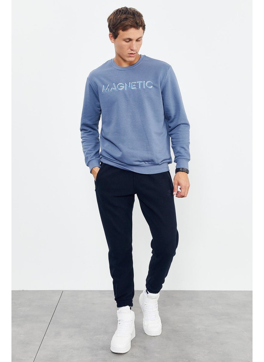Tommy Life Petrol Men's Letter Embroidered O Neck Comfortable Form Sweatshirt - 88020  - Image 2