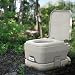 Camco 26Gallon Portable Toilet  Features Detachable Holding Tank wSealing Slide Valve  BellowType Flush  Easy Transport wCompact Lightweight Design  Carry Handle  Gray 41531 - Image 3