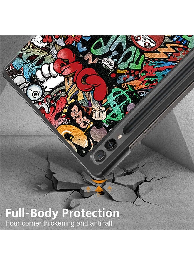 مويكسين حافظة لهاتف سامسونج جالاكسي تاب S9 بلس 12.4 بوصة نحيفة وخفيفة الوزن مع حامل ثلاثي الطي [نوم/تنبيه تلقائي] - Image 4