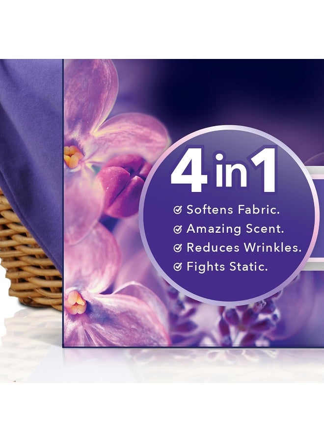 Downy Downy Infusions Mega Dryer Sheets, Laundry Fabric Softener, CALM, Lavender and Vanilla Bean, 180 Count - Image 4