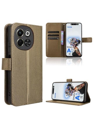 For Tecno Pova 6 Neo 5G / Spark 30 5G Diamond Texture Leather Phone Case(Brown) - pzsku/ZBFF8D799D4EA2971C2D7Z/45/_/1739623181/5b239120-3afb-4cf5-8554-3d3fde18018d