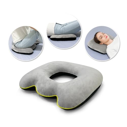 ECISZ Hemorrhoid Pillow Bed Sore Cushion for Butt Sitting Donut Pillow Pressure Ulcer Cushion Donut Pillow for Tailbone Pain Relief Postpartum Pillow After Surgery Pressure Pads Medical Donut Seat Cushion - Image 1