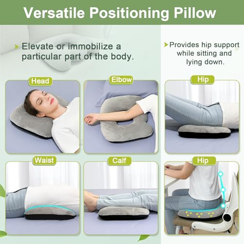 ECISZ Hemorrhoid Pillow Bed Sore Cushion for Butt Sitting Donut Pillow Pressure Ulcer Cushion Donut Pillow for Tailbone Pain Relief Postpartum Pillow After Surgery Pressure Pads Medical Donut Seat Cushion - Image 4
