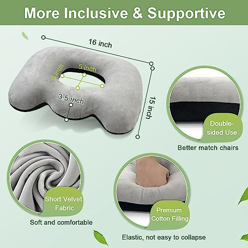 ECISZ Hemorrhoid Pillow Bed Sore Cushion for Butt Sitting Donut Pillow Pressure Ulcer Cushion Donut Pillow for Tailbone Pain Relief Postpartum Pillow After Surgery Pressure Pads Medical Donut Seat Cushion - Image 3