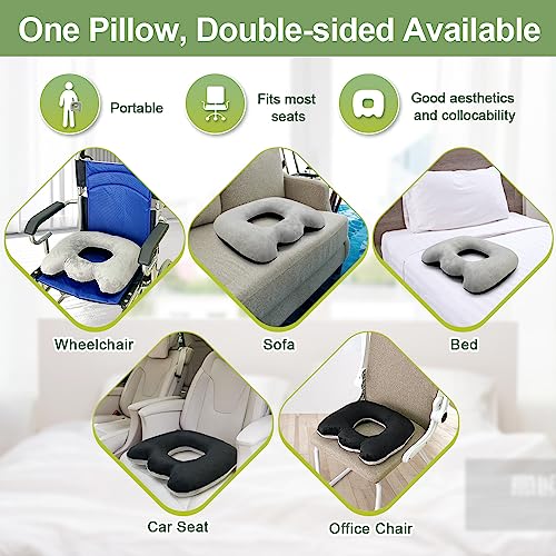 ECISZ Hemorrhoid Pillow Bed Sore Cushion for Butt Sitting Donut Pillow Pressure Ulcer Cushion Donut Pillow for Tailbone Pain Relief Postpartum Pillow After Surgery Pressure Pads Medical Donut Seat Cushion - Image 5