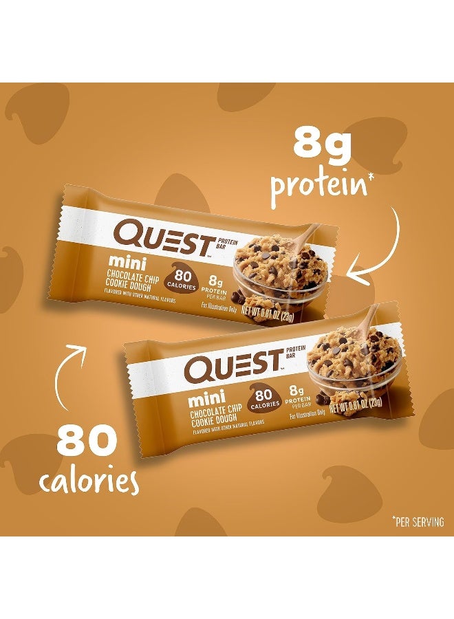 Quest Nutrition Mini Chocolate Chip Cookie Dough Protein Bars, High Protein, Low Carb, Keto Friendly, 14 Count - Image 2