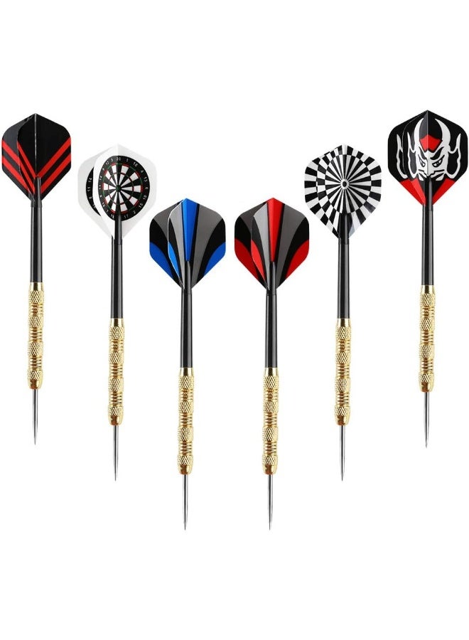 DEXO 18 Pcs Steel Tip Darts Set – Professional Metal Darts with Copper Barrel, PVC Shafts & Stainless Steel Tips for Dartboard Games - Image 2