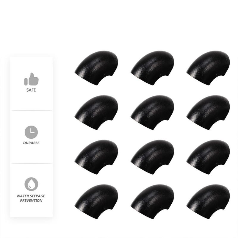 20Pcs Black Iron U Shaped Table Leg Caps Non Slip Rubber Furniture Protectors - Image 4