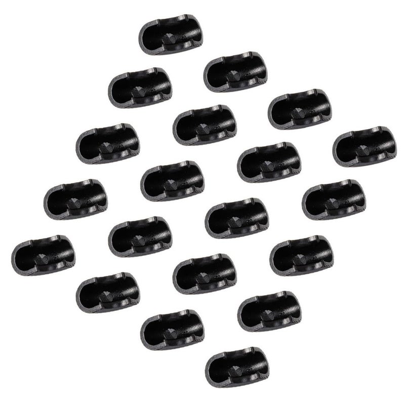20Pcs Black Iron U Shaped Table Leg Caps Non Slip Rubber Furniture Protectors - Image 2