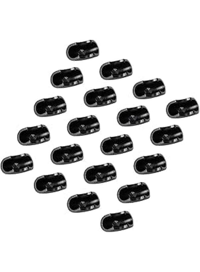 20Pcs Black Iron U Shaped Table Leg Caps Non Slip Rubber Furniture Protectors - Image 1