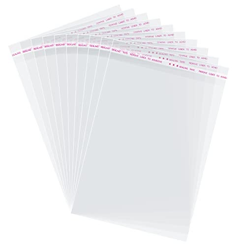 Morepack Self Sealing Cellophane Bags,6x9 Inches 200 Pcs Clear Cookie Bags Resealable Cellophane Bag for Packaging Cookies,Favors,Products,Candy - Image 1