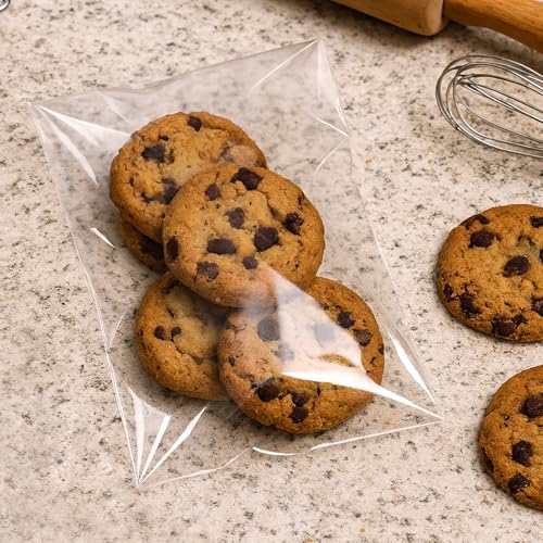 Morepack Self Sealing Cellophane Bags,6x9 Inches 200 Pcs Clear Cookie Bags Resealable Cellophane Bag for Packaging Cookies,Favors,Products,Candy - Image 5
