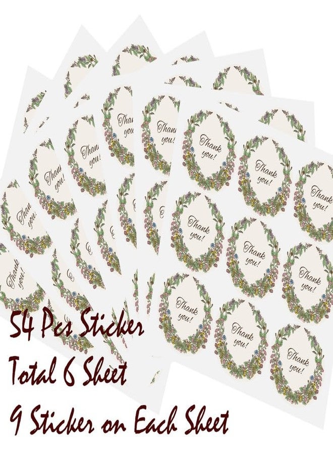 SLGIFT Vinyl Thank You Theme Sticker, Self-Adhesive Vinyl Stickers, 54 Pieces, 2 x 2 Inches Round Sticker, 9 Unique Designs, R016 - Image 4
