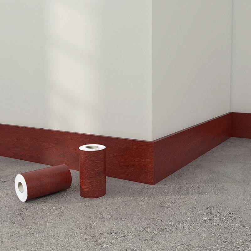 Wood Grain Waist Line Skirting Line Self-Adhesive Sticker Corner Line Door Frame Decorative Strip 10 Meters Refurbished Waterproof Moisture-Proof Sticker - Image 1
