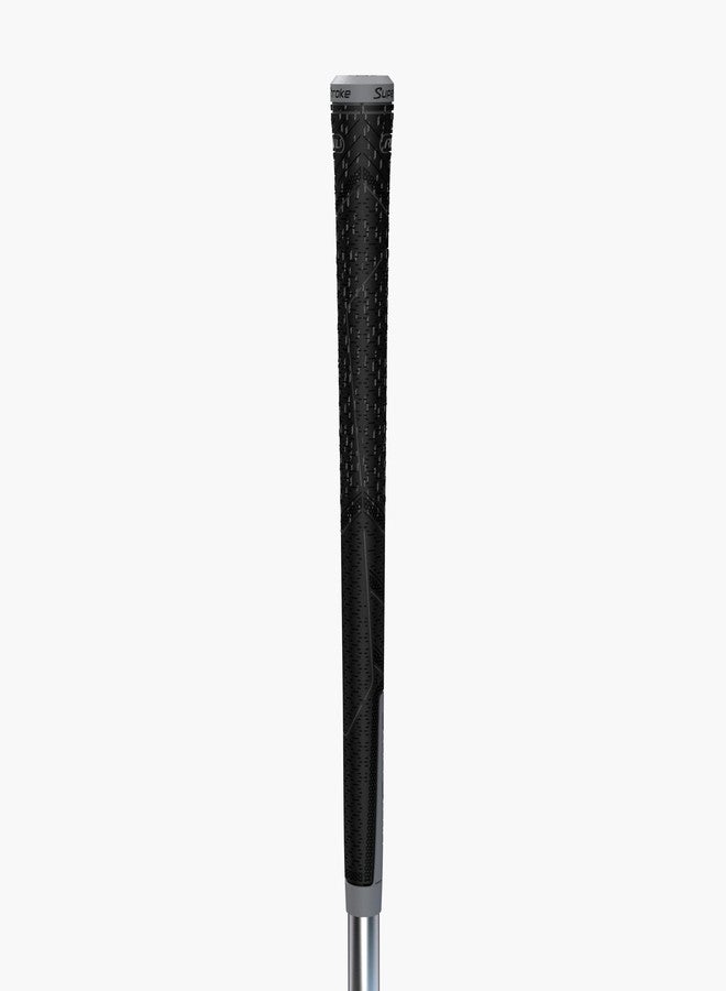 سوبر ستروك مقابض نادي الجولف SuperStroke REVL Element متوسطة الحجم، دائرية بقطر 0.60 بوصة، توفر ثباتًا في جميع الأحوال الجوية، واستجابة سريعة، وتحكمًا كاملًا في كل تأرجحة، باللونين الأسود والرمادي. - Image 4