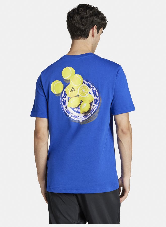 Adidas Lounge Still Life Lemons Graphic T-Shirt - Image 4