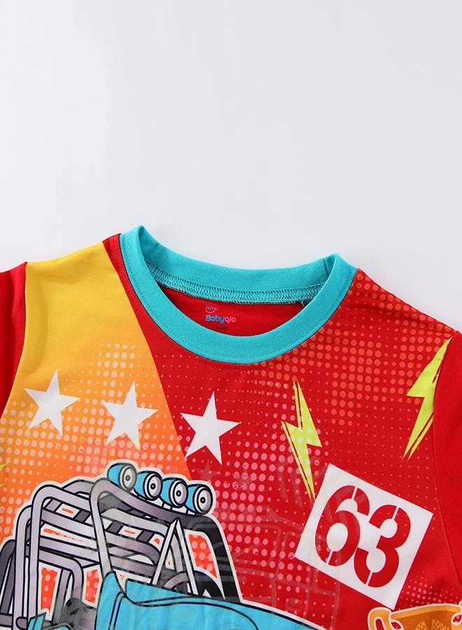 babyqlo Monster Truck Boys Glow in the Dark Pajama Set