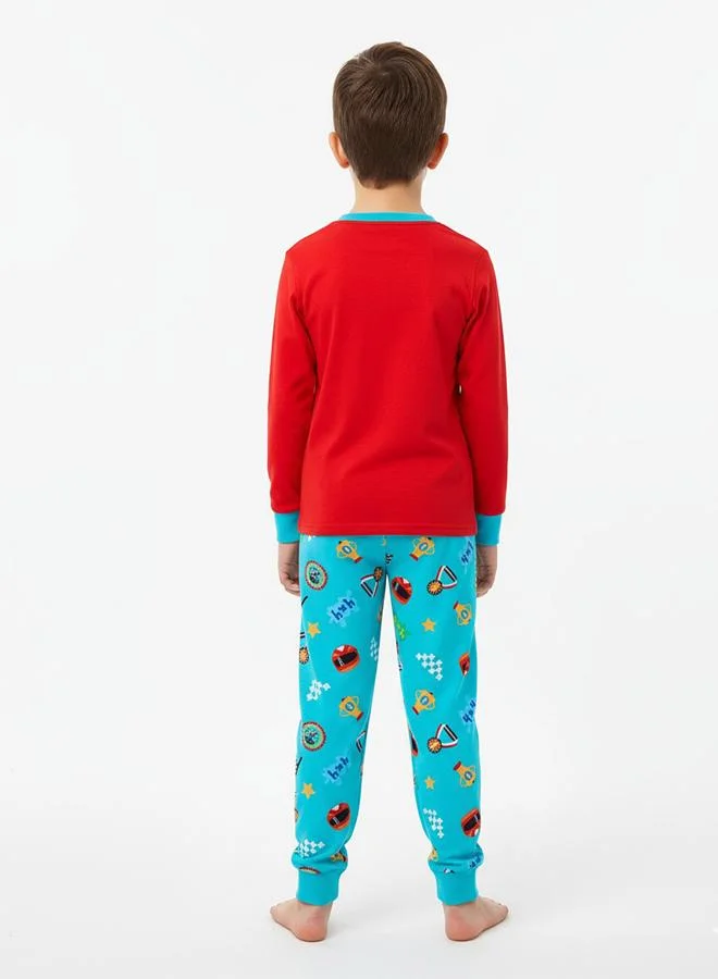 babyqlo Monster Truck Boys Glow in the Dark Pajama Set