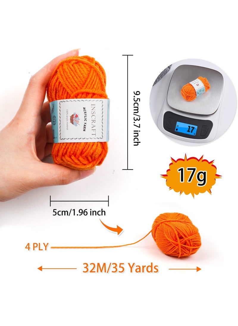 XiuWoo 62 Acrylic Yarn Skeins, 2170 Yards Yarn for Knitting and Crochet, Includes 2 Crochet Hooks,2 Weaving Needles,10 Stitch Markers, Perfect Beginner Kit for for Adults Kids  - Image 3