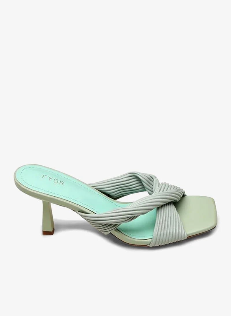 فايور Textured Twist Strap Mule CMJ 01