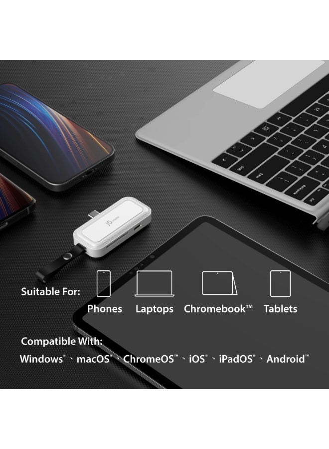 j5create JCHSD34W USB-C® to SD™ /microSD™ Adapter for Smartphones - Image 2