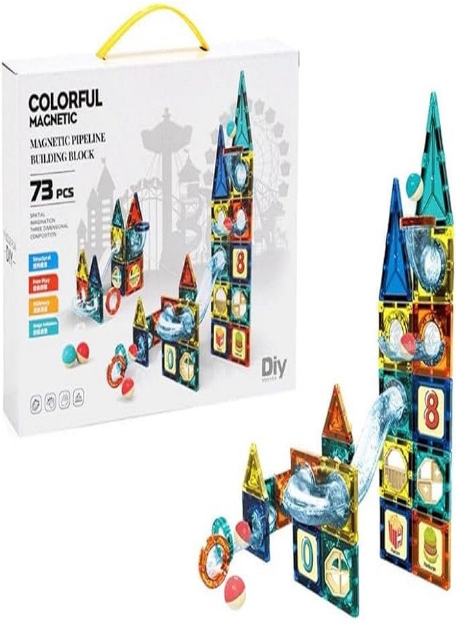 Generic Magnetic Building Set for Kids - 73pcs Magnet Blocks Toys Learning Educational  - Image 1