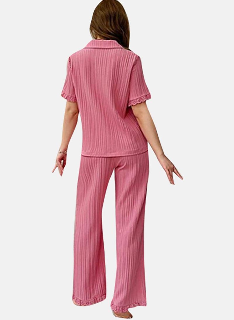 يونيكي Mauve Solid Pyjamas & Shirt - Image 2