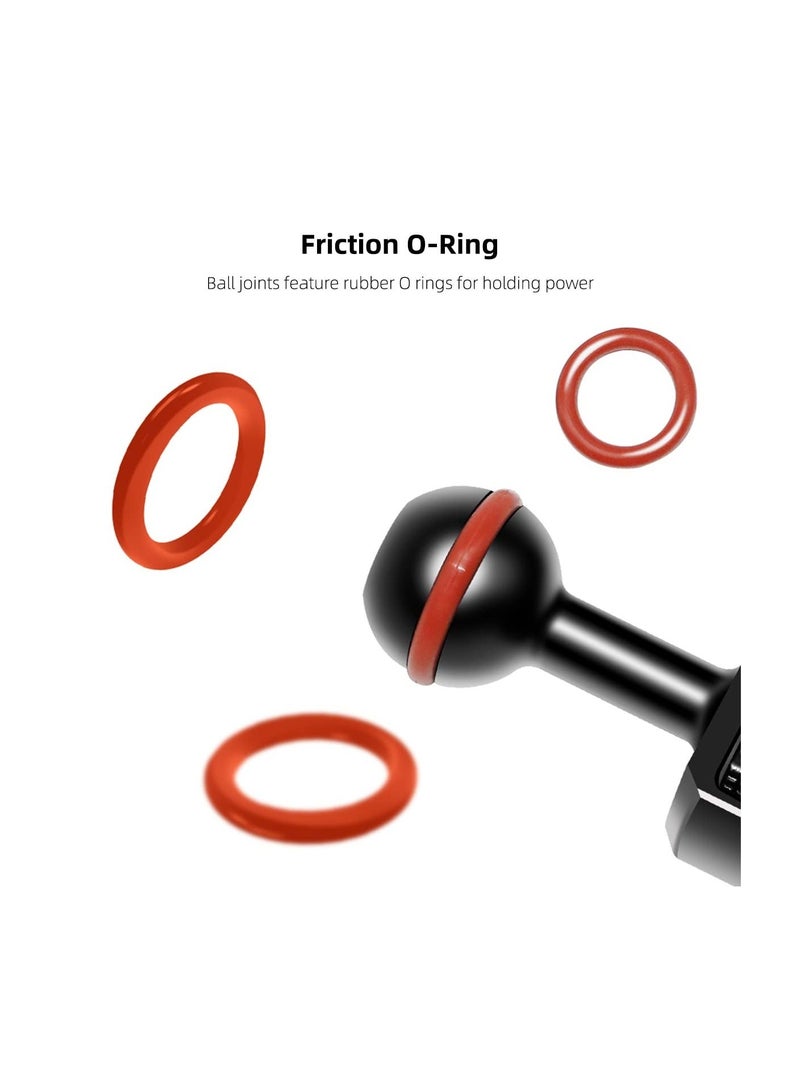 Captaintech Camera Mount Adapter, Aluminum Magic Arm Double Ball Head, with 1/4"-20 Screws and Retractable Pins, for Monitor Video Light Microphone Super Clamp Tripod and Camera Cage, for Dslr Camera - Image 5