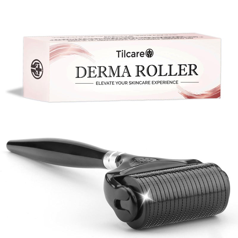 Tilcare Ultra-Wide Derma Roller for Face - At-Home Microneedling Kit, 0.25 mm Microneedle for Skin Care, Scalp, Hair and Beard, Superior to a Microneedling Pen/Derma Pen - Image 1