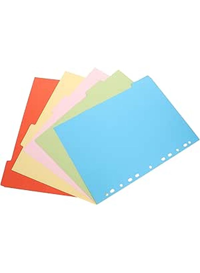 5 Sheets A4 Binder Dividers with 8 Color Index Tabs for Office School Home Organization - Image 1