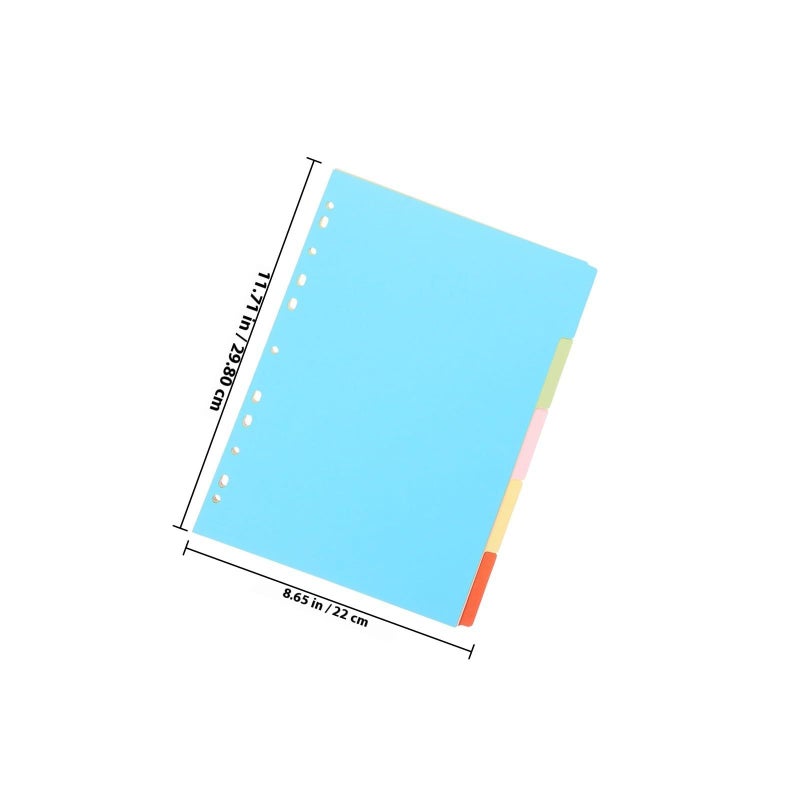 5 Sheets A4 Binder Dividers with 8 Color Index Tabs for Office School Home Organization - Image 3