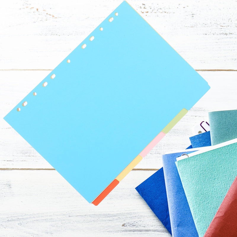 5 Sheets A4 Binder Dividers with 8 Color Index Tabs for Office School Home Organization - Image 5