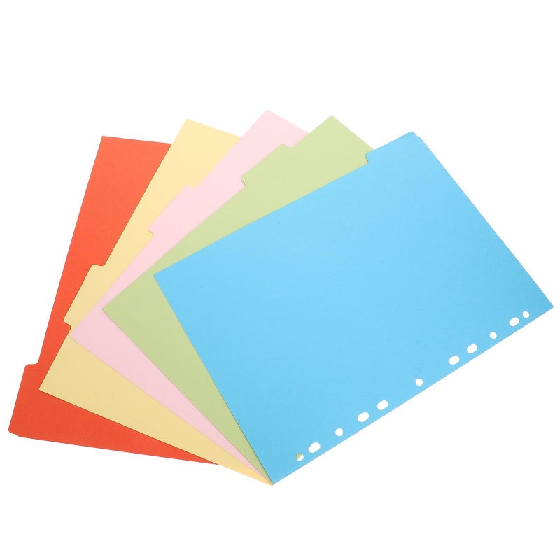 5 Sheets A4 Binder Dividers with 8 Color Index Tabs for Office School Home Organization - Image 2