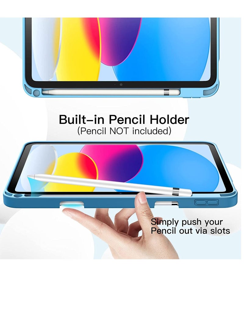 GENNEXT iPad 10th Generation 10.9 inch 2022 Case Flip Cover with Magnetic Closure Auto Wake/Sleep function having Pencil holder Slot - Image 4