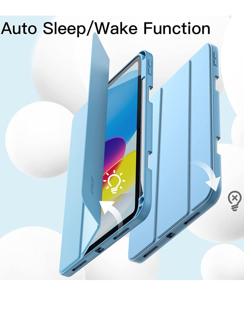 GENNEXT iPad 10th Generation 10.9 inch 2022 Case Flip Cover with Magnetic Closure Auto Wake/Sleep function having Pencil holder Slot - Image 5