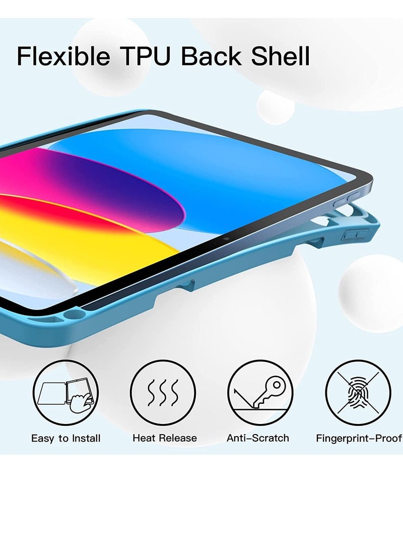 GENNEXT iPad 10th Generation 10.9 inch 2022 Case Flip Cover with Magnetic Closure Auto Wake/Sleep function having Pencil holder Slot - Image 2