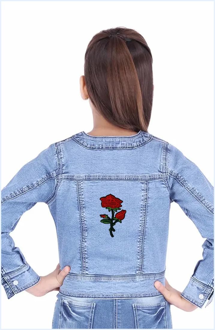 Rose Flowers Applique Embroidered Sewon Patch Size 165cm x 8cm for Jackets Caps TShirts Bags Jeans Pants Outdoor Clothing Imported from Malaysia 1 Piece Code M9 - Image 4