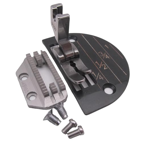 CKPSMS brand-1SET Needle Plate&Feed Dog&Presser Foot Compatible with/Replacement for JUKI Brand DDL-555,DDL-8500,CONSEW Brand 220,230,310,Singer Brand 31-15,95,96,195K,196K,491D,591D - Image 1