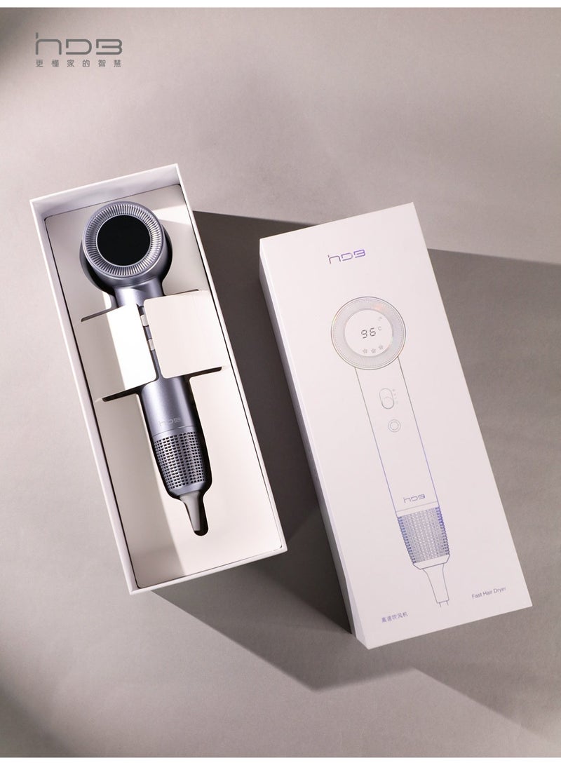 HDB Fast Hair Dryer – Lightweight High-Speed Hair Styler with Digital Temperature & 600M Negative Ions - Image 4