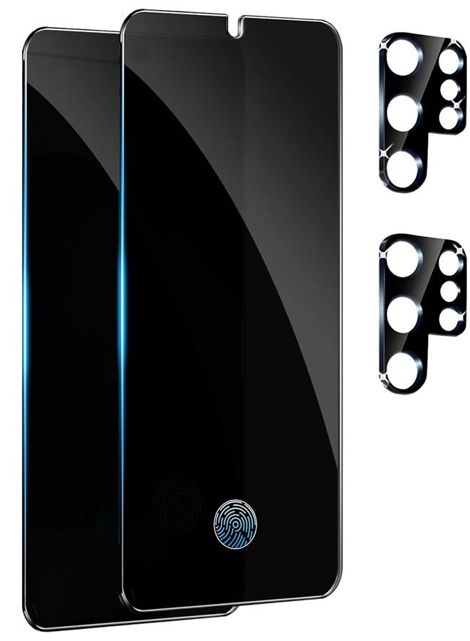 SJet 2 PACK Samsung Galaxy S26 Plus 2026 Privacy Screen Protector + 2 PACK Camera Lens Protector, Ultra Top 9H+ Tempered Glass, Full Coverage Screen