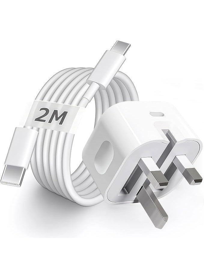 WOWNOOR 20W fast charging PD UK plug 2-meter data cable kit from C to C interface - Image 1