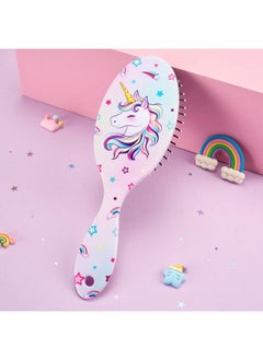 WAWSAM Unicorn Hair Brush Toddler Hair Brush Dry And Wet Hair Brush For All Hair Types Hair Brushes For Girls Kids Brush For Curly Hair Thick Hair  - Image 2